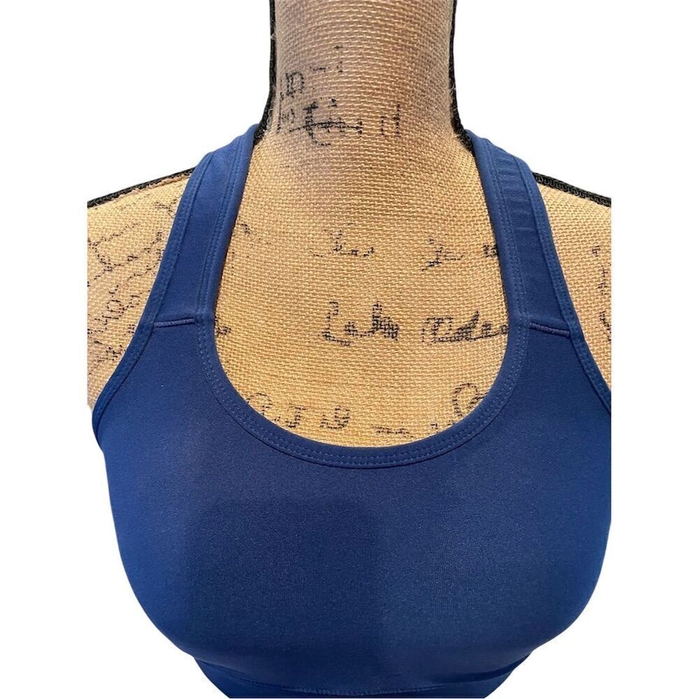 *3/$15 Avia Women's Medium Blue Sports Bra Racerback Yoga Running Fitness - Picture 2 of 7
